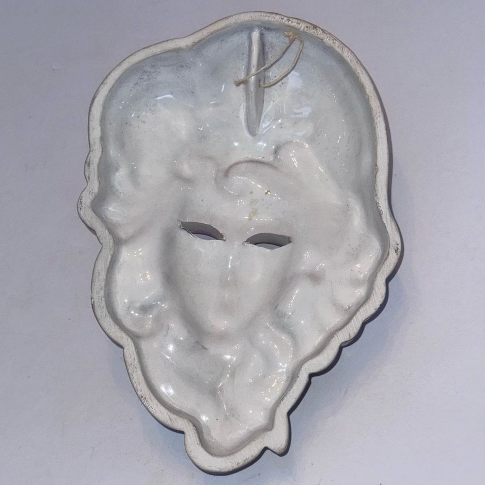 Purple and Gold decorative Italian ceramic wall mask - Picture 3 of 5